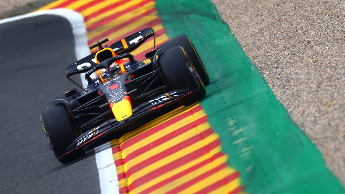 SPA, BELGIUM - AUGUST 26: Max Verstappen of the Netherlands driving the (1) Oracle Red Bull Racing