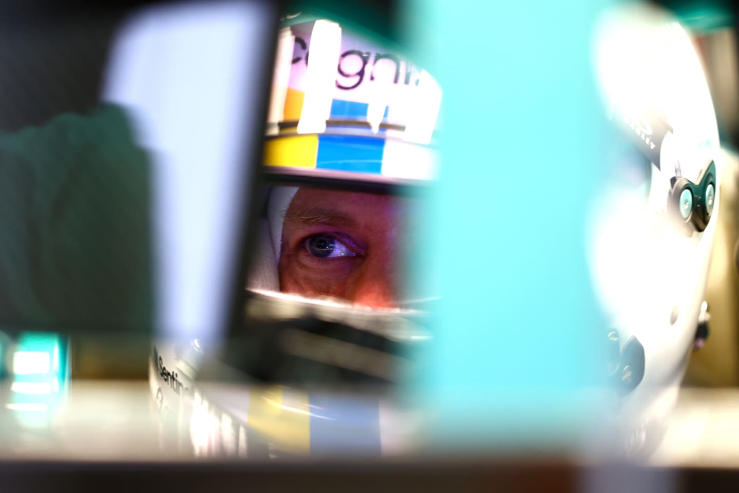 SPA, BELGIUM - AUGUST 26: Sebastian Vettel of Germany and Aston Martin F1 Team prepares to drive in the garage during practice ahead of the F1 Grand Prix of Belgium at Circuit de Spa-Francorchamps on August 26, 2022 in Spa, Belgium. (Photo by Mark Thompson/Getty Images)
