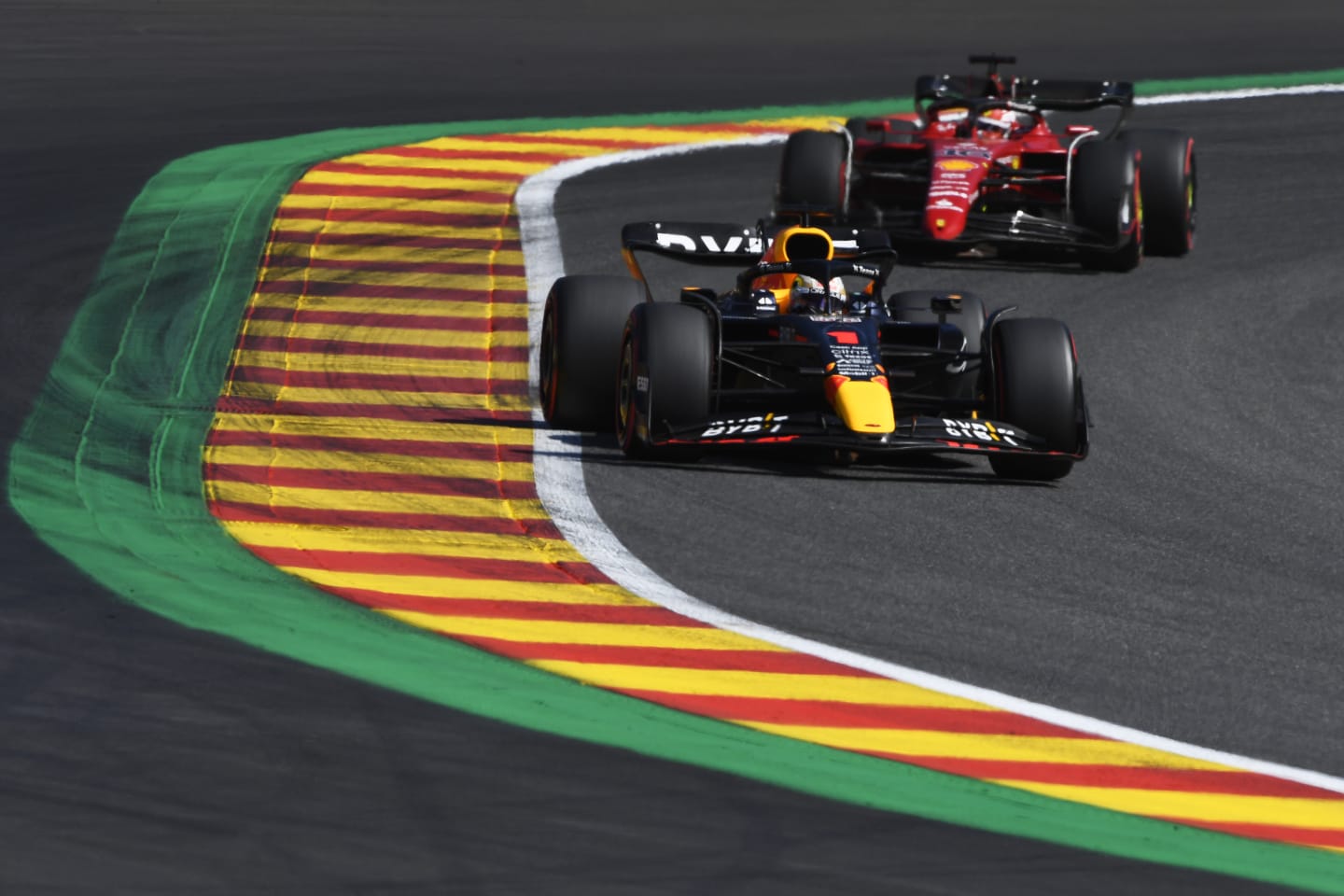 SPA, BELGIUM - AUGUST 28: Max Verstappen of the Netherlands driving the (1) Oracle Red Bull Racing