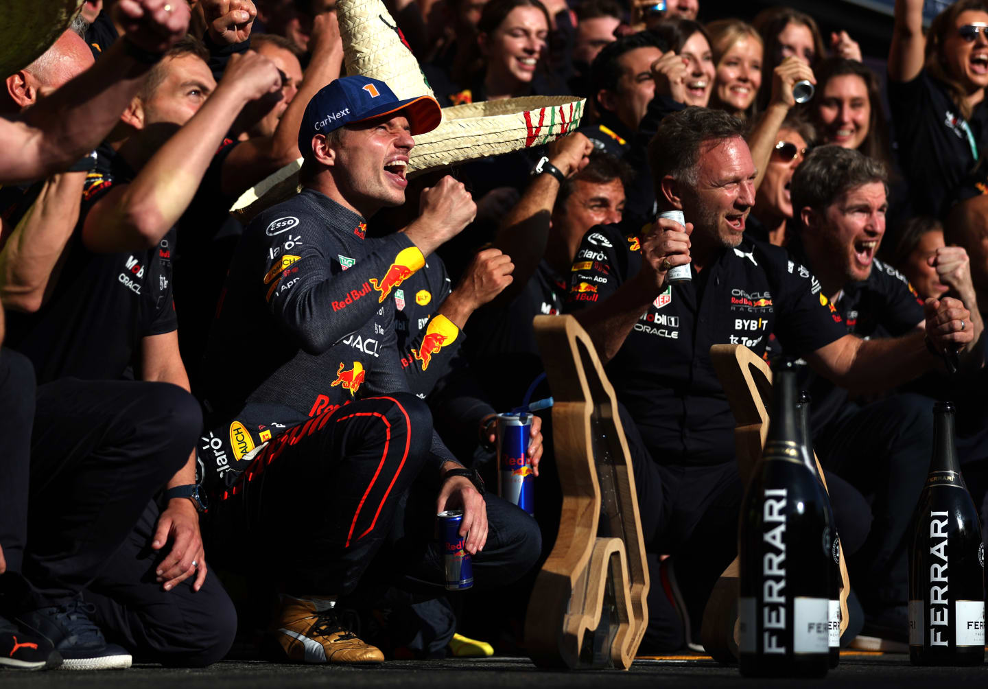 SPA, BELGIUM - AUGUST 28: Oracle Red Bull Racing team mates Max Verstappen of the Netherlands and