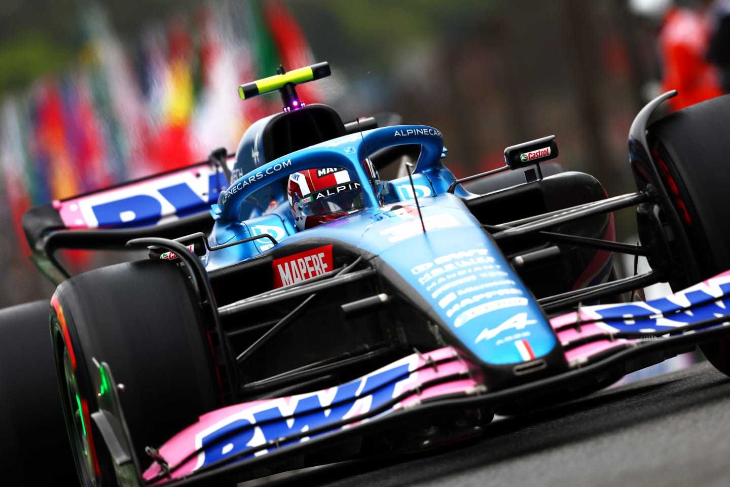 SAO PAULO, BRAZIL - NOVEMBER 11: Esteban Ocon of France driving the (31) Alpine F1 A522 Renault on