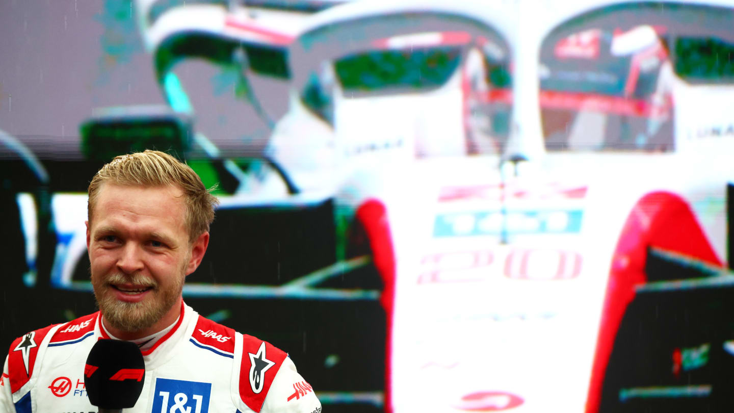 SAO PAULO, BRAZIL - NOVEMBER 11: Pole position qualifier Kevin Magnussen of Denmark and Haas F1