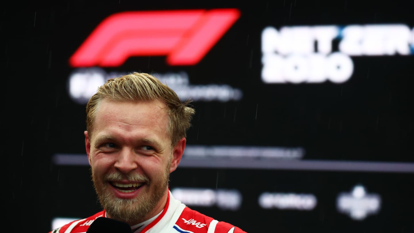 SAO PAULO, BRAZIL - NOVEMBER 11: Pole position qualifier Kevin Magnussen of Denmark and Haas F1