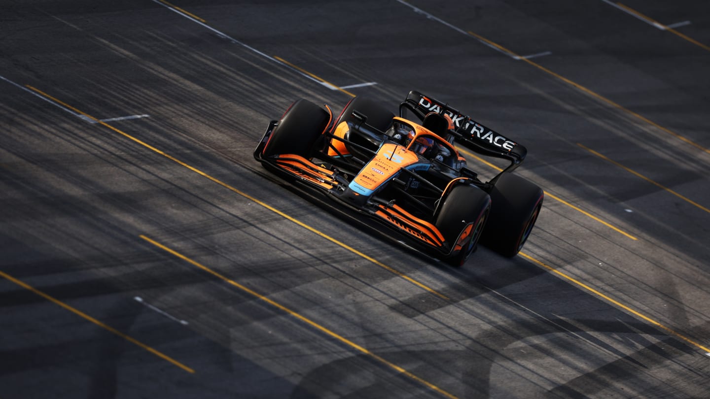SAO PAULO, BRAZIL - NOVEMBER 12: Daniel Ricciardo of Australia driving the (3) McLaren MCL36