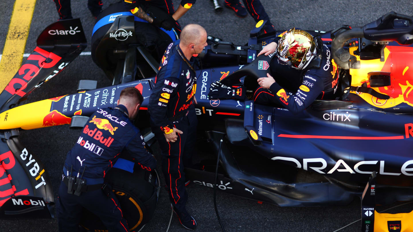 SAO PAULO, BRAZIL - NOVEMBER 12: Max Verstappen of the Netherlands and Oracle Red Bull Racing