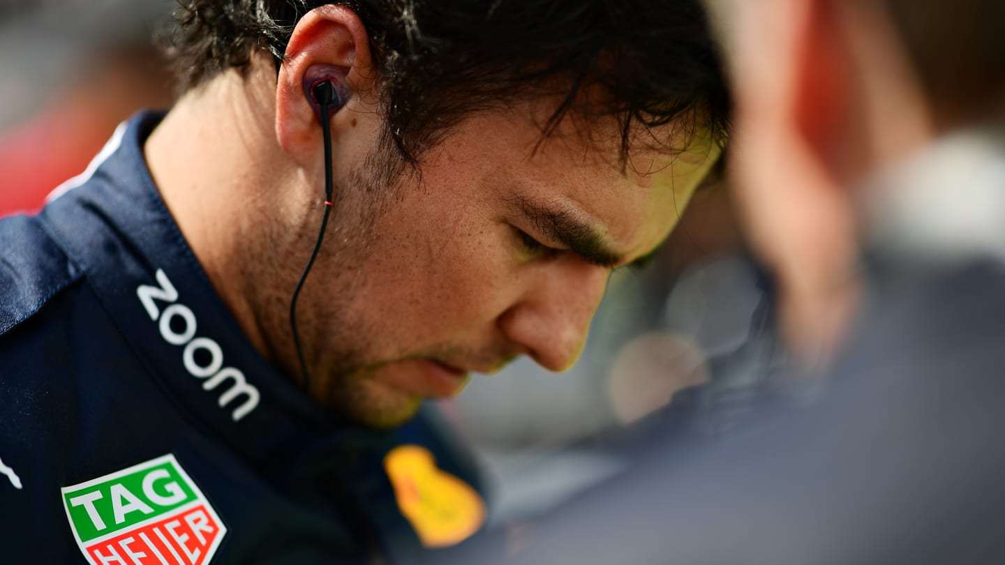 SAO PAULO, BRAZIL - NOVEMBER 13: Sergio Perez of Mexico and Oracle Red Bull Racing prepares to