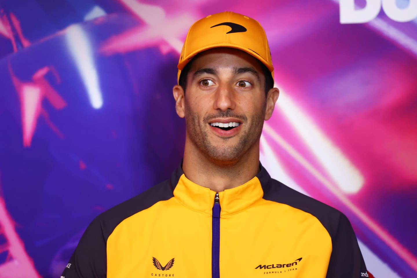 MONTREAL, QUEBEC - JUNE 17: Daniel Ricciardo of Australia and McLaren looks on in the Drivers Press Conference prior to practice ahead of the F1 Grand Prix of Canada at Circuit Gilles Villeneuve on June 17, 2022 in Montreal, Quebec. (Photo by Dan Istitene/Getty Images)