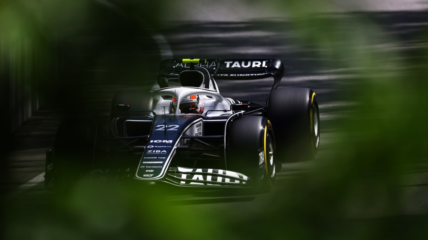 MONTREAL, QUEBEC - JUNE 17: Yuki Tsunoda of Japan driving the (22) Scuderia AlphaTauri AT03 on