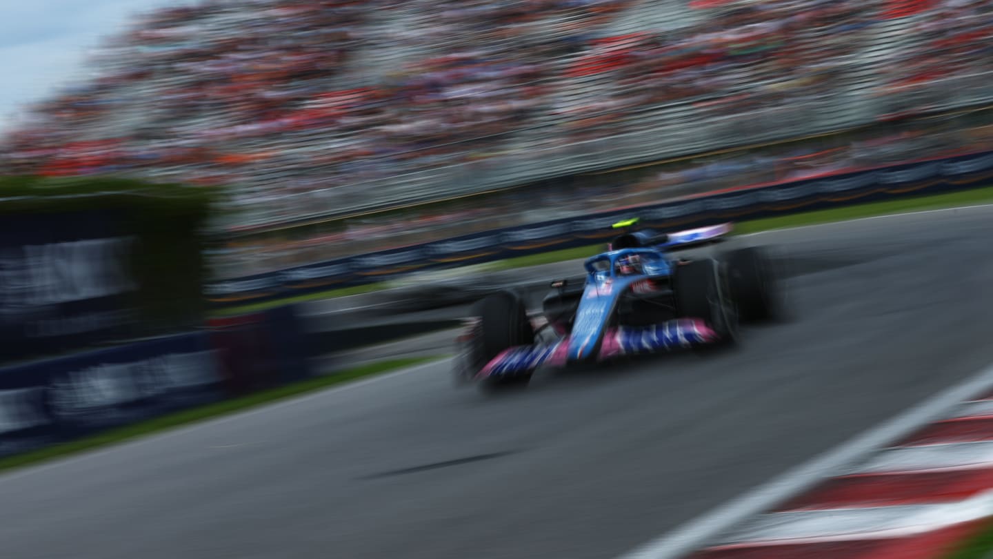 MONTREAL, QUEBEC - JUNE 17: Esteban Ocon of France driving the (31) Alpine F1 A522 Renault on track during practice ahead of the F1 Grand Prix of Canada at Circuit Gilles Villeneuve on June 17, 2022 in Montreal, Quebec. (Photo by Lars Baron - Formula 1/Formula 1 via Getty Images)