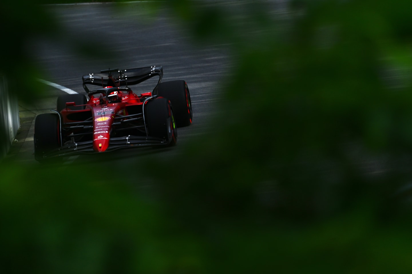 MONTREAL, QUEBEC - JUNE 17: Charles Leclerc of Monaco driving the (16) Ferrari F1-75 on track during practice ahead of the F1 Grand Prix of Canada at Circuit Gilles Villeneuve on June 17, 2022 in Montreal, Quebec. (Photo by Clive Mason/Getty Images)