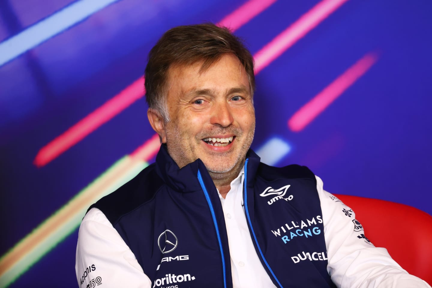 MONTREAL, QUEBEC - JUNE 18: Jost Capito, CEO of Williams F1 looks on in the Team Principals Press Conference prior to final practice ahead of the F1 Grand Prix of Canada at Circuit Gilles Villeneuve on June 18, 2022 in Montreal, Quebec. (Photo by Dan Istitene/Getty Images)