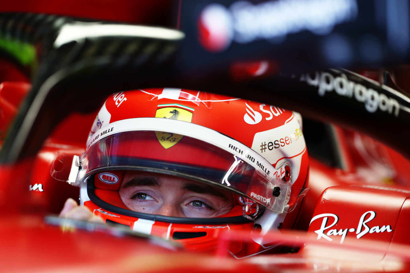MONTREAL, QUEBEC - JUNE 18: Charles Leclerc of Monaco and Ferrari prepares to drive in the garage