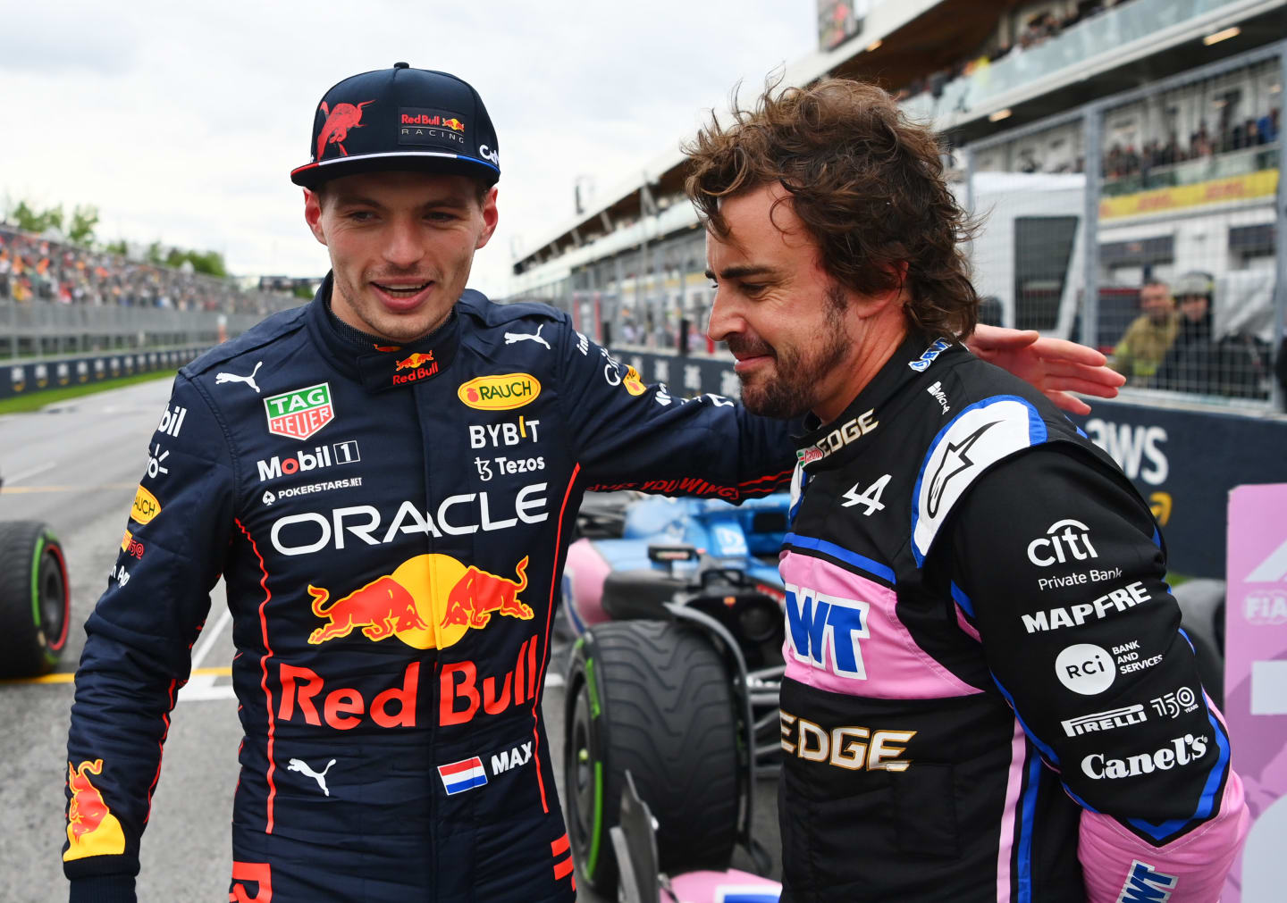 MONTREAL, QUEBEC - JUNE 18: Pole position qualifier Max Verstappen of the Netherlands and Oracle