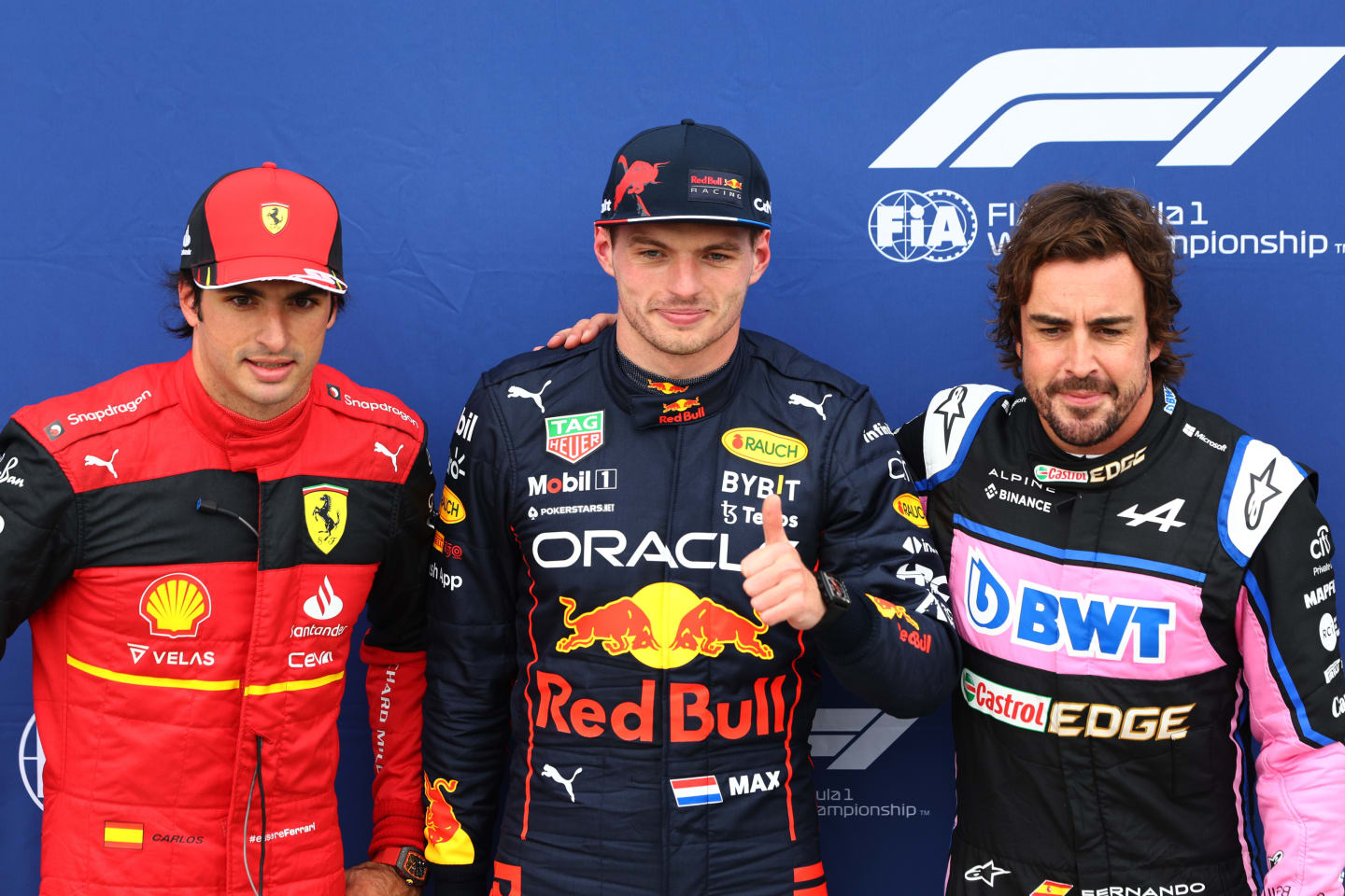 MONTREAL, QUEBEC - JUNE 18: Pole position qualifier Max Verstappen of the Netherlands and Oracle