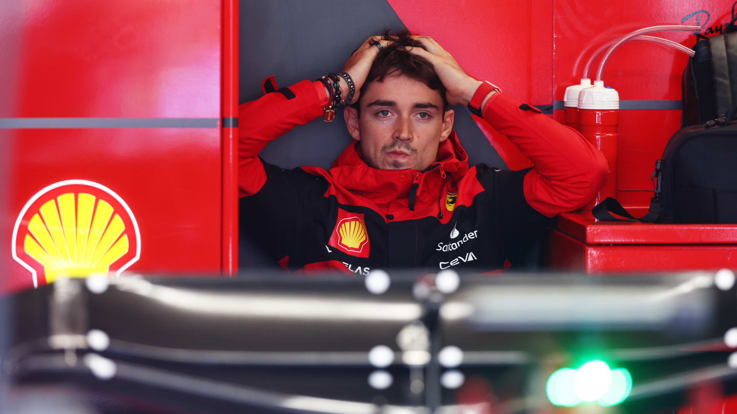 MONTREAL, QUEBEC - JUNE 19: Charles Leclerc of Monaco and Ferrari prepares to drive in the garage