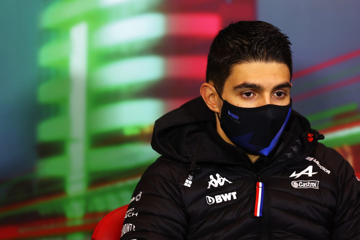 IMOLA, ITALY - APRIL 22: Esteban Ocon of France and Alpine F1 looks on in the Drivers Press Conference prior to practice ahead of the F1 Grand Prix of Emilia Romagna at Autodromo Enzo e Dino Ferrari on April 22, 2022 in Imola, Italy. (Photo by Lars Baron/Getty Images)