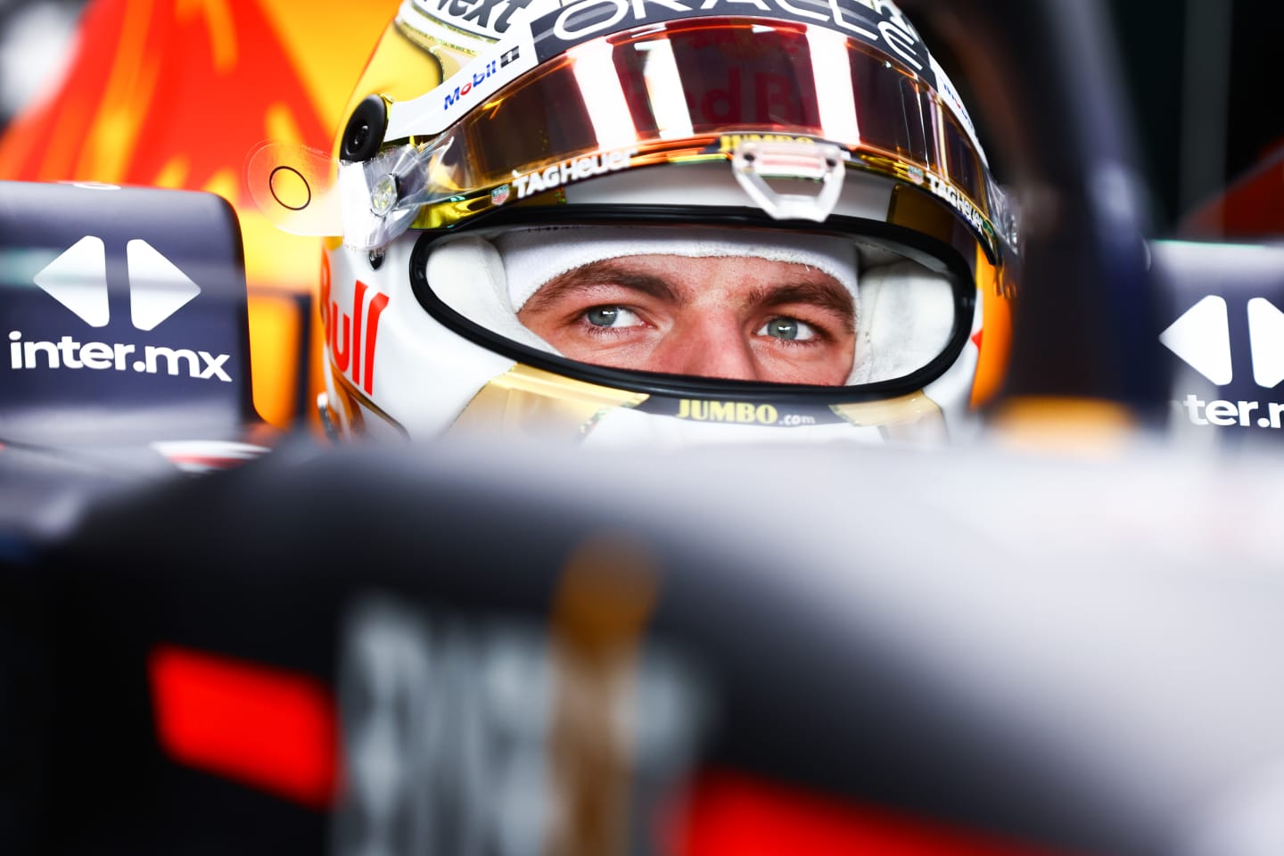 IMOLA, ITALY - APRIL 23: Max Verstappen of the Netherlands and Oracle Red Bull Racing prepares to drive in the garage prior to Sprint ahead of the F1 Grand Prix of Emilia Romagna at Autodromo Enzo e Dino Ferrari on April 23, 2022 in Imola, Italy. (Photo by Mark Thompson/Getty Images)