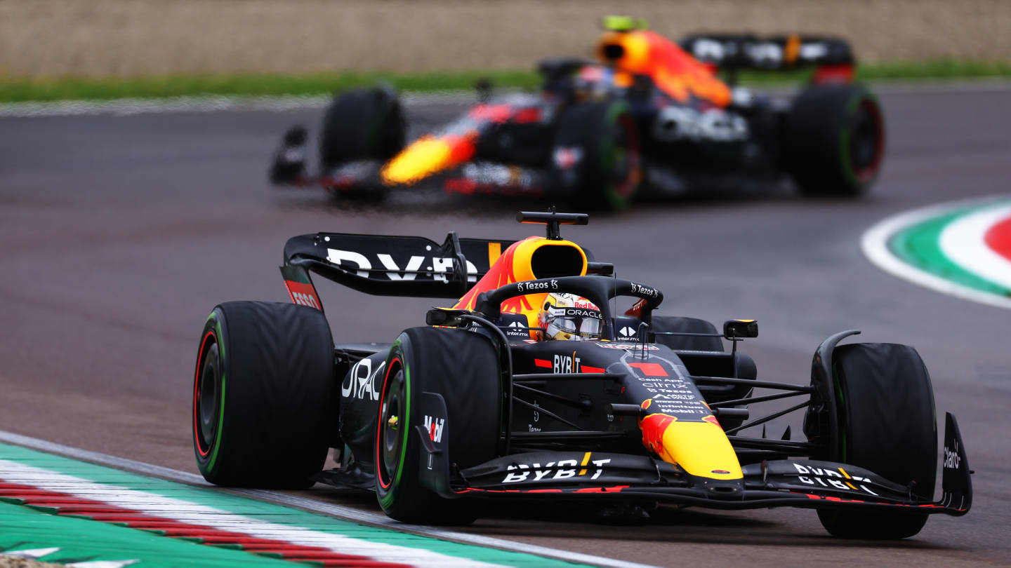 IMOLA, ITALY - APRIL 24: Max Verstappen of the Netherlands driving the (1) Oracle Red Bull Racing