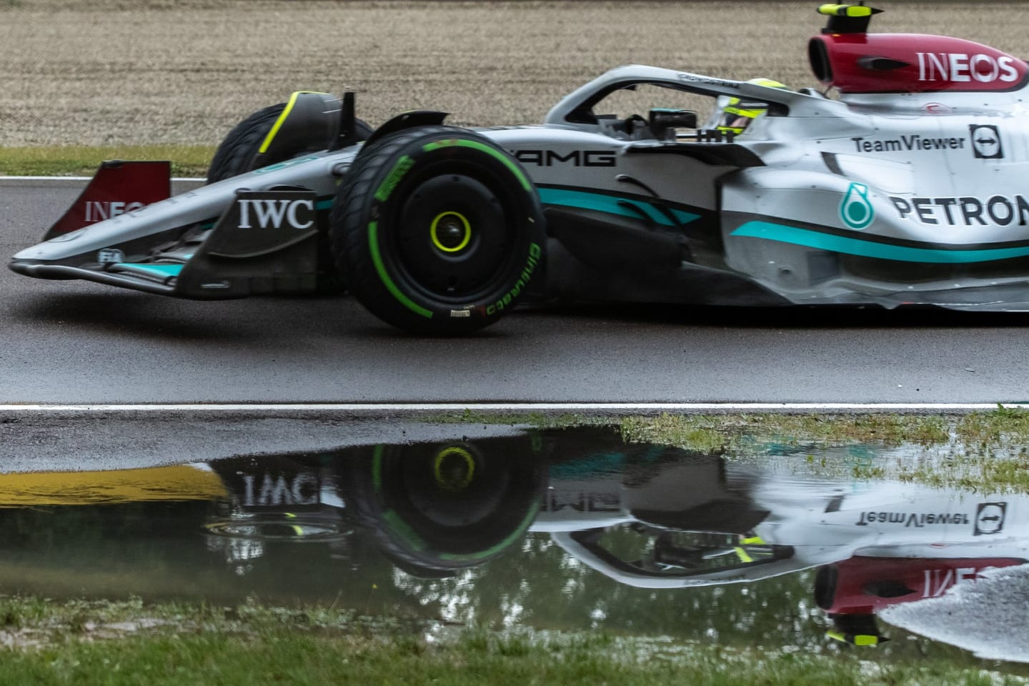 IMOLA, ITALY - APRIL 24: Lewis Hamilton (GBR) Mercedes AMG F1 Team, Mercedes-AMG F1 W13 E