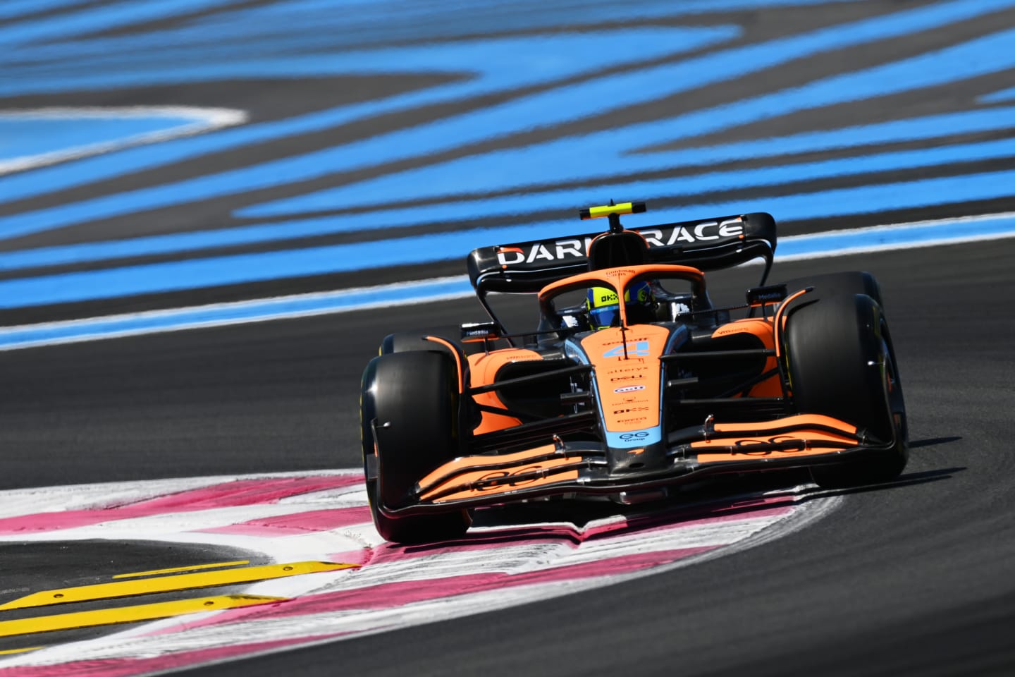 LE CASTELLET, FRANCE - JULY 22: Lando Norris of Great Britain driving the (4) McLaren MCL36 Mercedes on track during practice ahead of the F1 Grand Prix of France at Circuit Paul Ricard on July 22, 2022 in Le Castellet, France. (Photo by Dan Mullan/Getty Images)