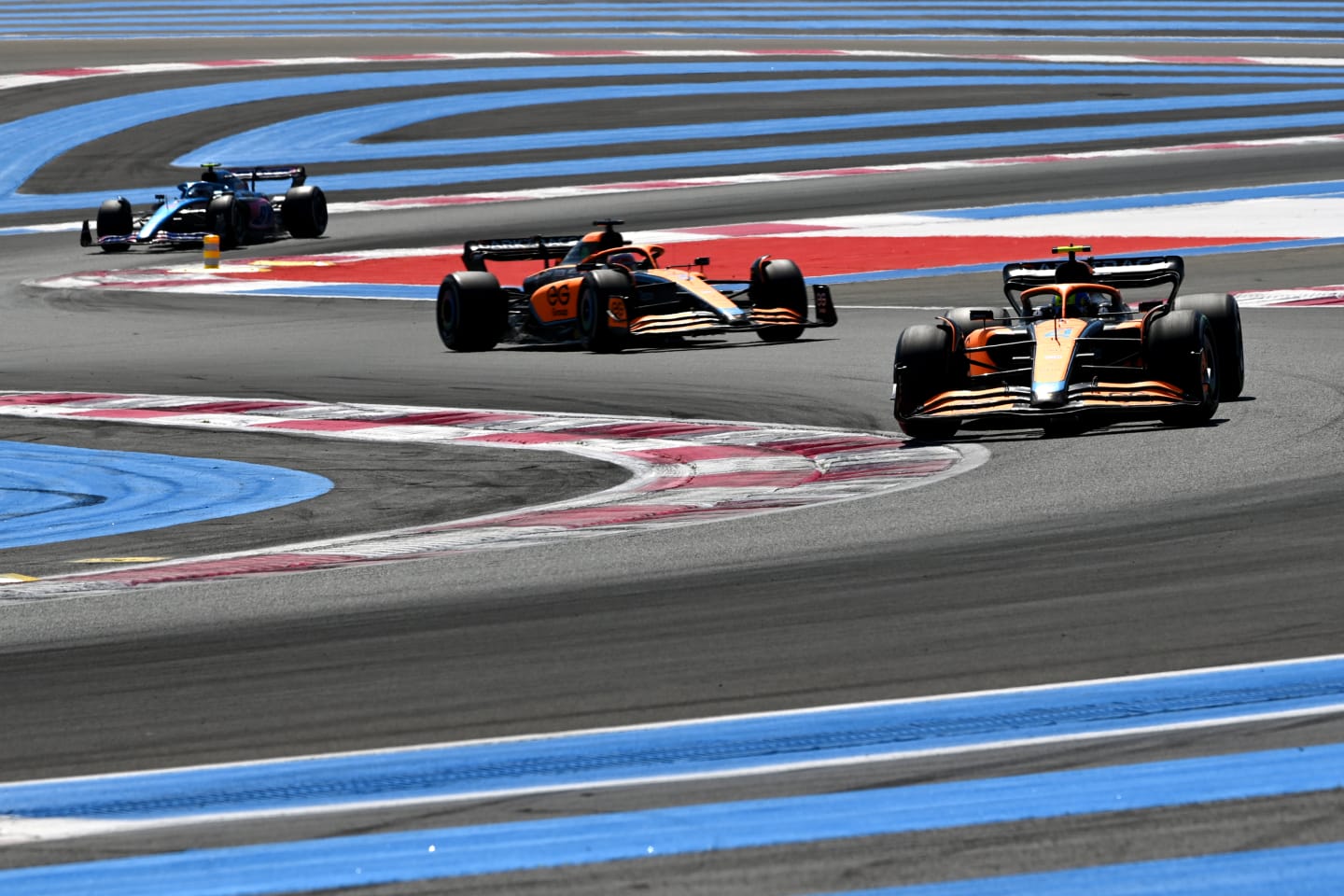 LE CASTELLET, FRANCE - JULY 24: Lando Norris of Great Britain driving the (4) McLaren MCL36