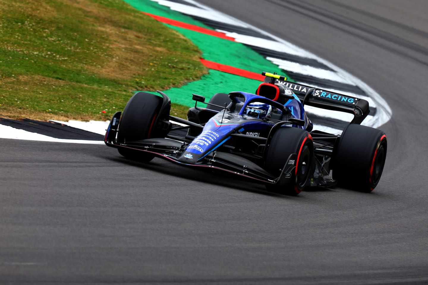 NORTHAMPTON, ENGLAND - JULY 02: Nicholas Latifi of Canada driving the (6) Williams FW44 Mercedes on