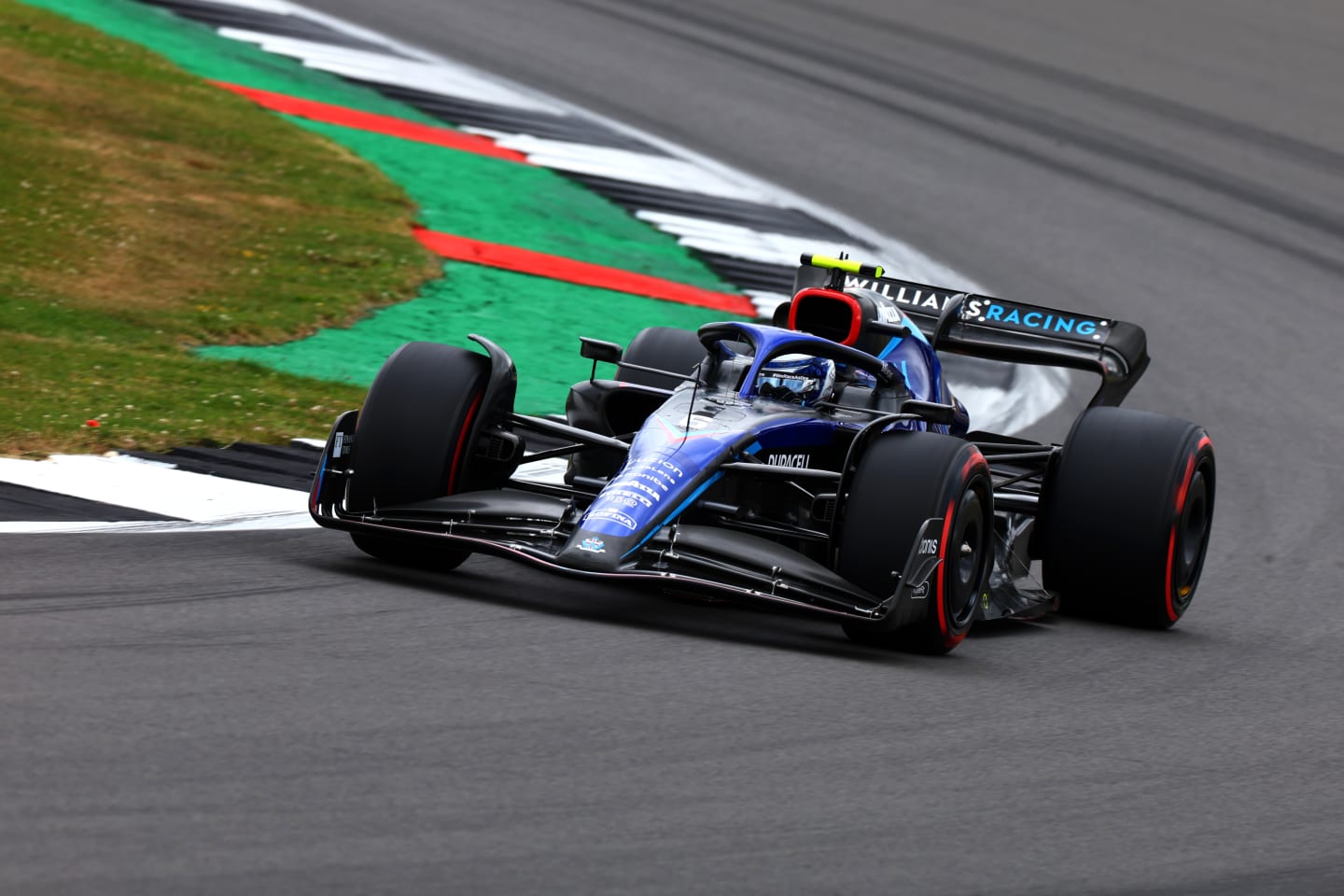 NORTHAMPTON, ENGLAND - JULY 02: Nicholas Latifi of Canada driving the (6) Williams FW44 Mercedes on track during final practice ahead of the F1 Grand Prix of Great Britain at Silverstone on July 02, 2022 in Northampton, England. (Photo by Mark Thompson/Getty Images)