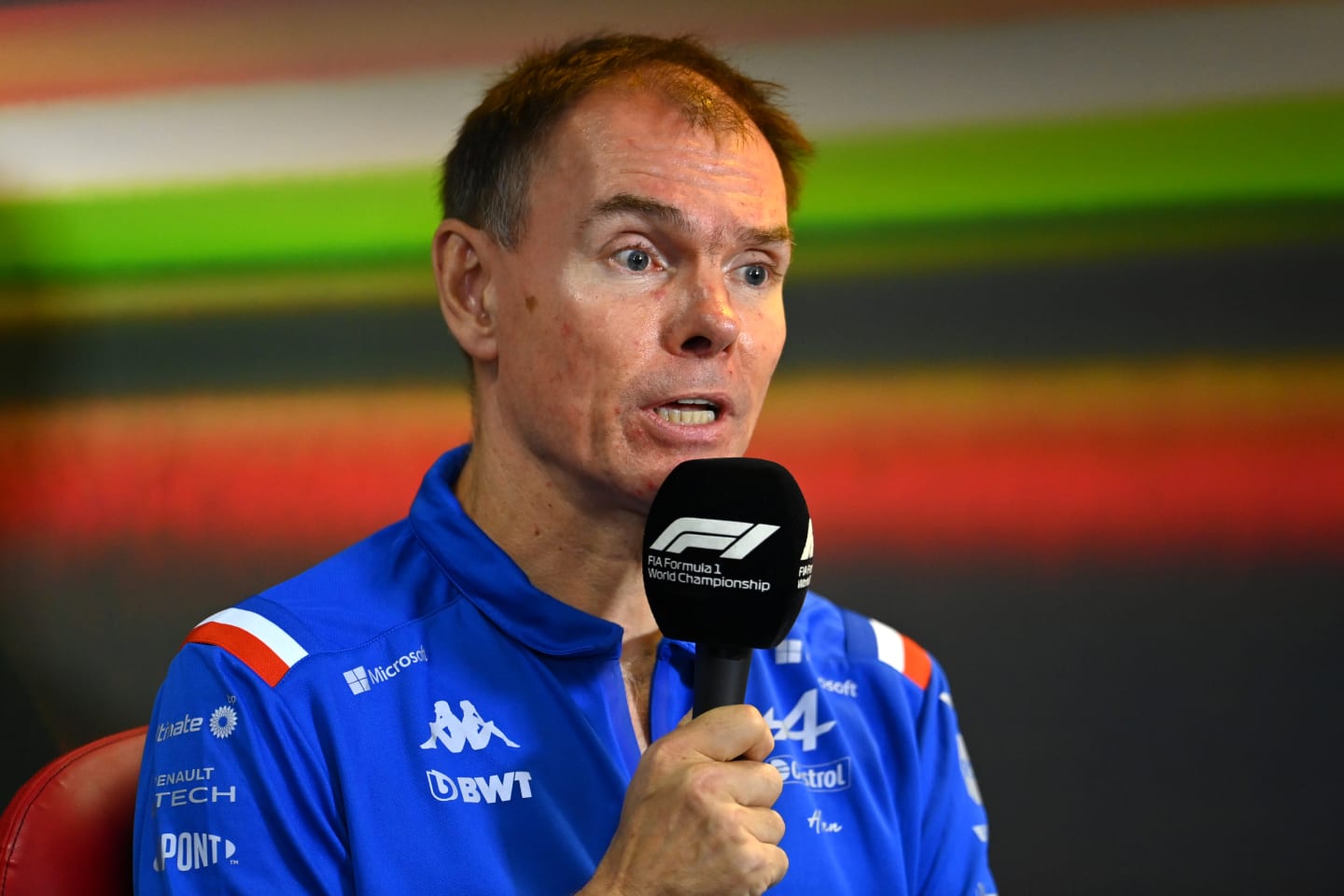 BUDAPEST, HUNGARY - JULY 30: Alan Permane, Sporting Director at Alpine F1 attends the Team Principals Press Conference prior to final practice ahead of the F1 Grand Prix of Hungary at Hungaroring on July 30, 2022 in Budapest, Hungary. (Photo by Dan Mullan/Getty Images)