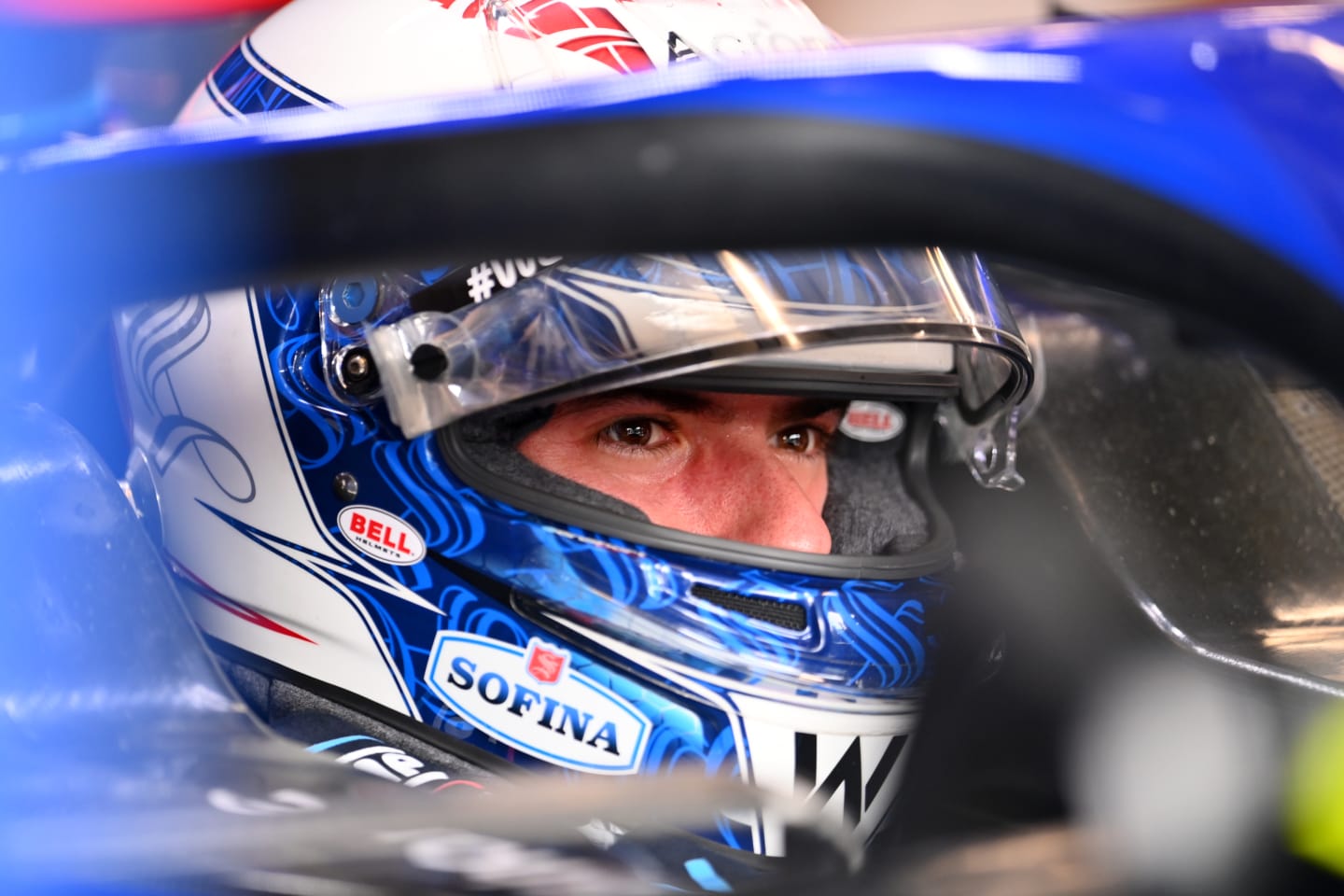 BUDAPEST, HUNGARY - JULY 30: Nicholas Latifi of Canada and Williams looks on in the garage during final practice ahead of the F1 Grand Prix of Hungary at Hungaroring on July 30, 2022 in Budapest, Hungary. (Photo by Dan Mullan/Getty Images)