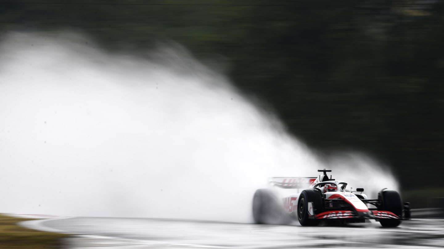 BUDAPEST, HUNGARY - JULY 30: Kevin Magnussen of Denmark driving the (20) Haas F1 VF-22 Ferrari on track during final practice ahead of the F1 Grand Prix of Hungary at Hungaroring on July 30, 2022 in Budapest, Hungary. (Photo by Rudy Carezzevoli - Formula 1/Formula 1 via Getty Images)