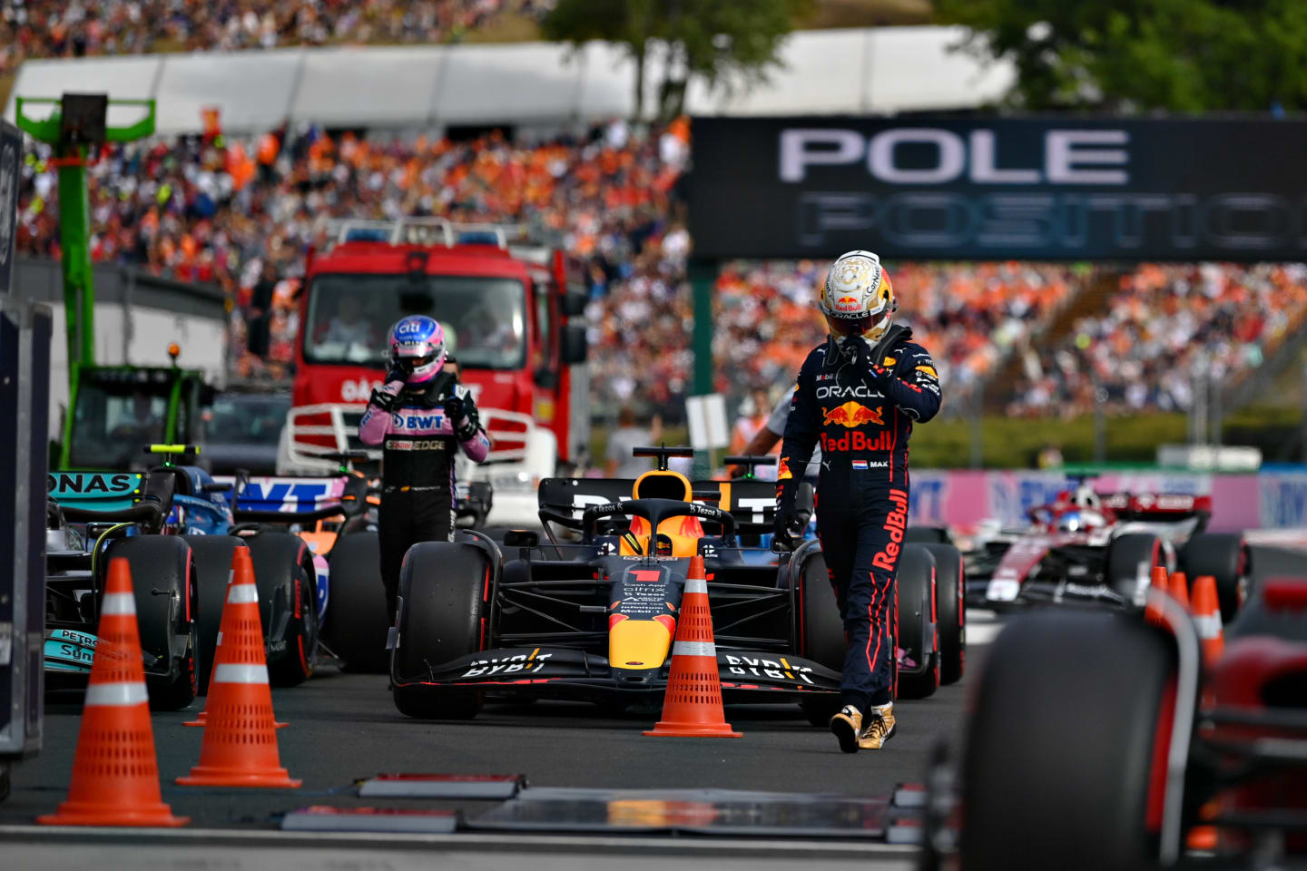 BUDAPEST, HUNGARY - JULY 30: Tenth place qualifier Max Verstappen of the Netherlands and Oracle Red