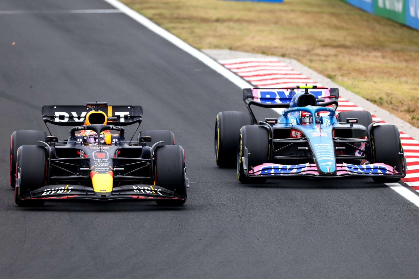 BUDAPEST, HUNGARY - JULY 31: Max Verstappen of the Netherlands driving the (1) Oracle Red Bull