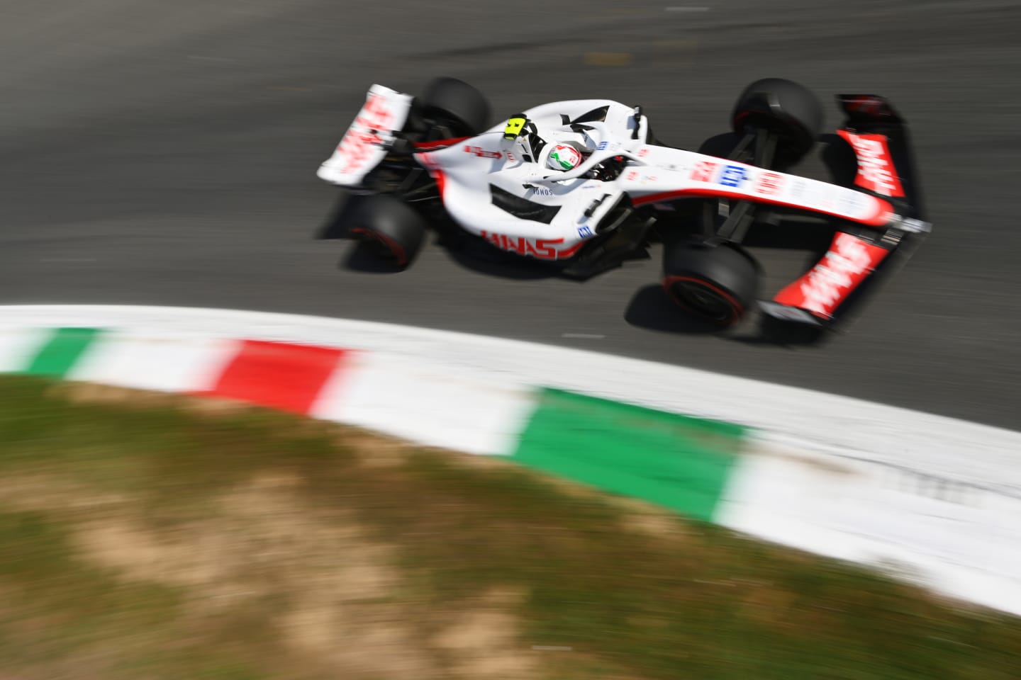 MONZA, ITALY - SEPTEMBER 09: Antonion Giovinazzi of Italy driving the (99) Haas F1 VF-22 Ferrari on