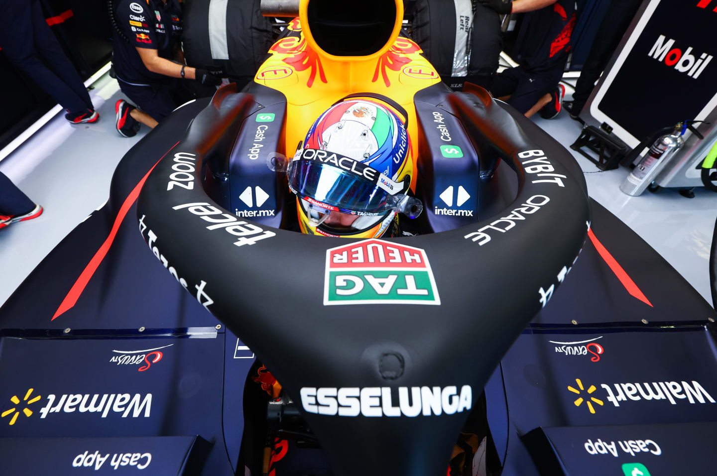 MONZA, ITALY - SEPTEMBER 09: Sergio Perez of Mexico and Oracle Red Bull Racing prepares to drive in