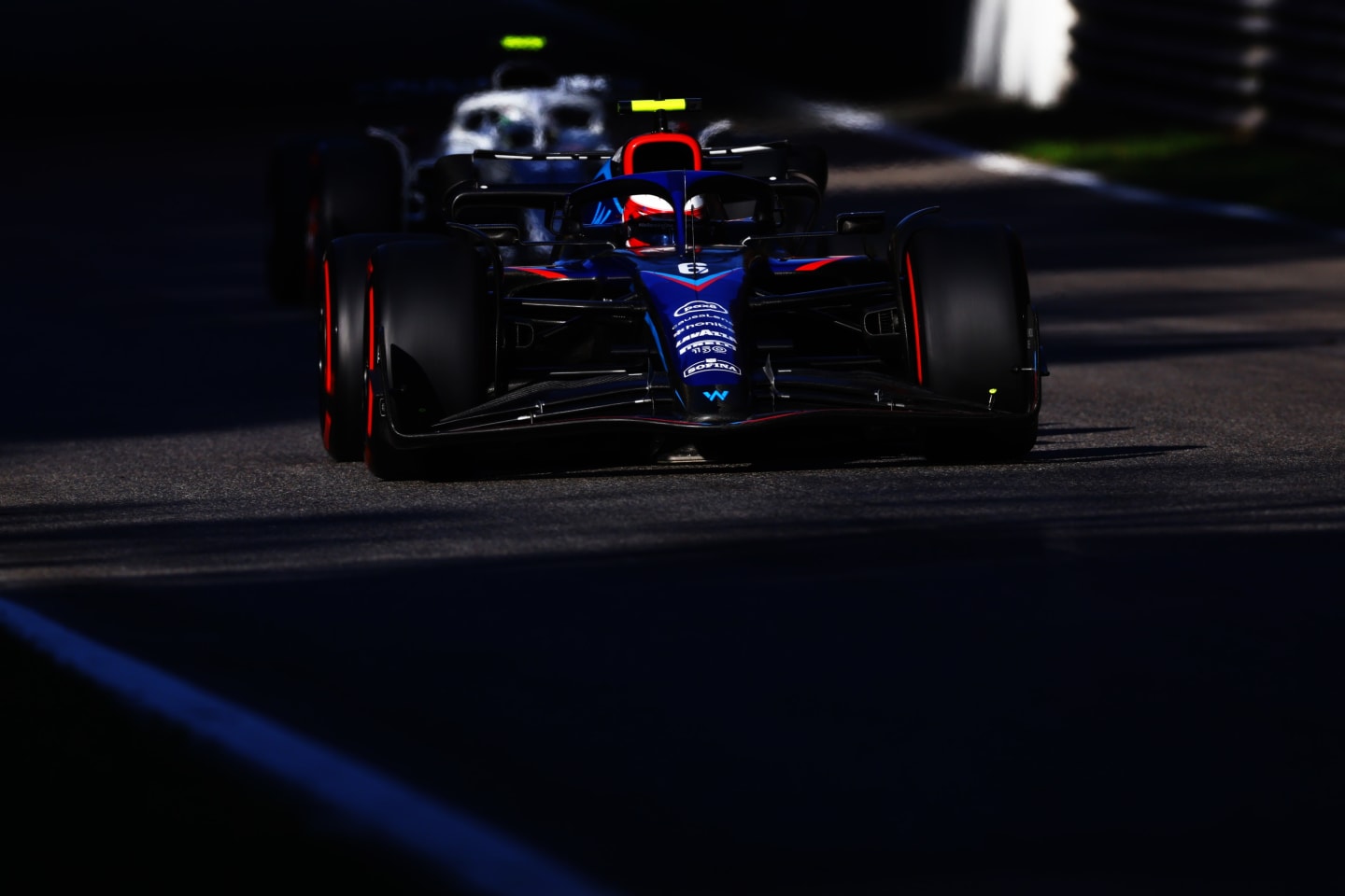 MONZA, ITALY - SEPTEMBER 09: Nicholas Latifi of Canada driving the (6) Williams FW44 Mercedes on track during practice ahead of the F1 Grand Prix of Italy at Autodromo Nazionale Monza on September 09, 2022 in Monza, Italy. (Photo by Mark Thompson/Getty Images)