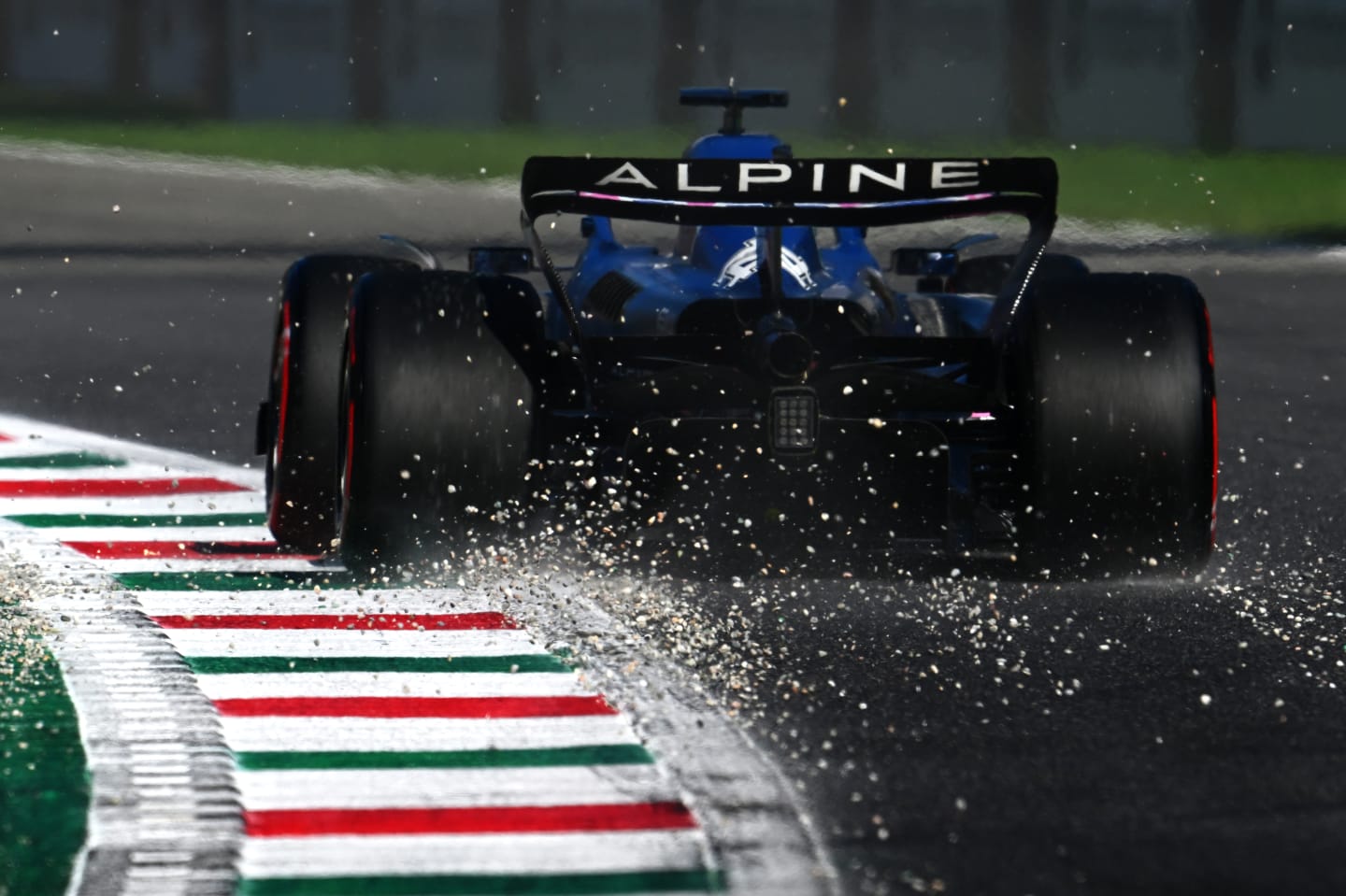 MONZA, ITALY - SEPTEMBER 10: Fernando Alonso of Spain driving the (14) Alpine F1 A522 Renault on