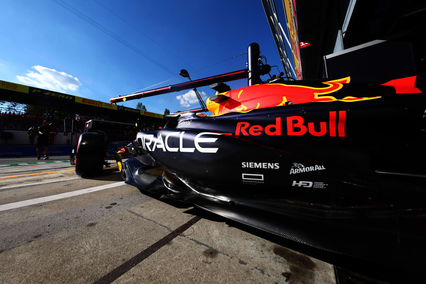 MONZA, ITALY - SEPTEMBER 10: Max Verstappen of the Netherlands driving the (1) Oracle Red Bull