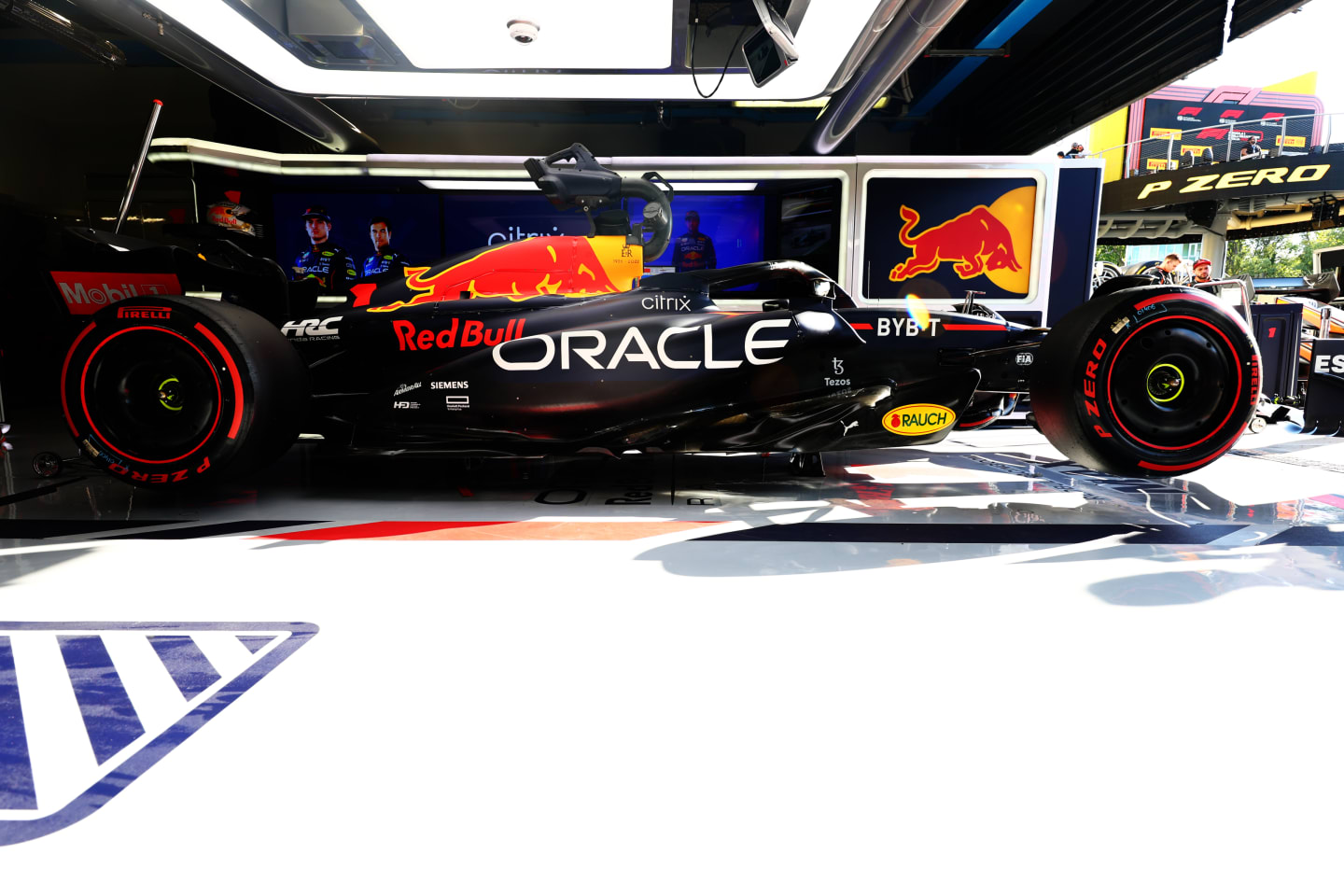 MONZA, ITALY - SEPTEMBER 10: The car of Max Verstappen of the Netherlands and Oracle Red Bull