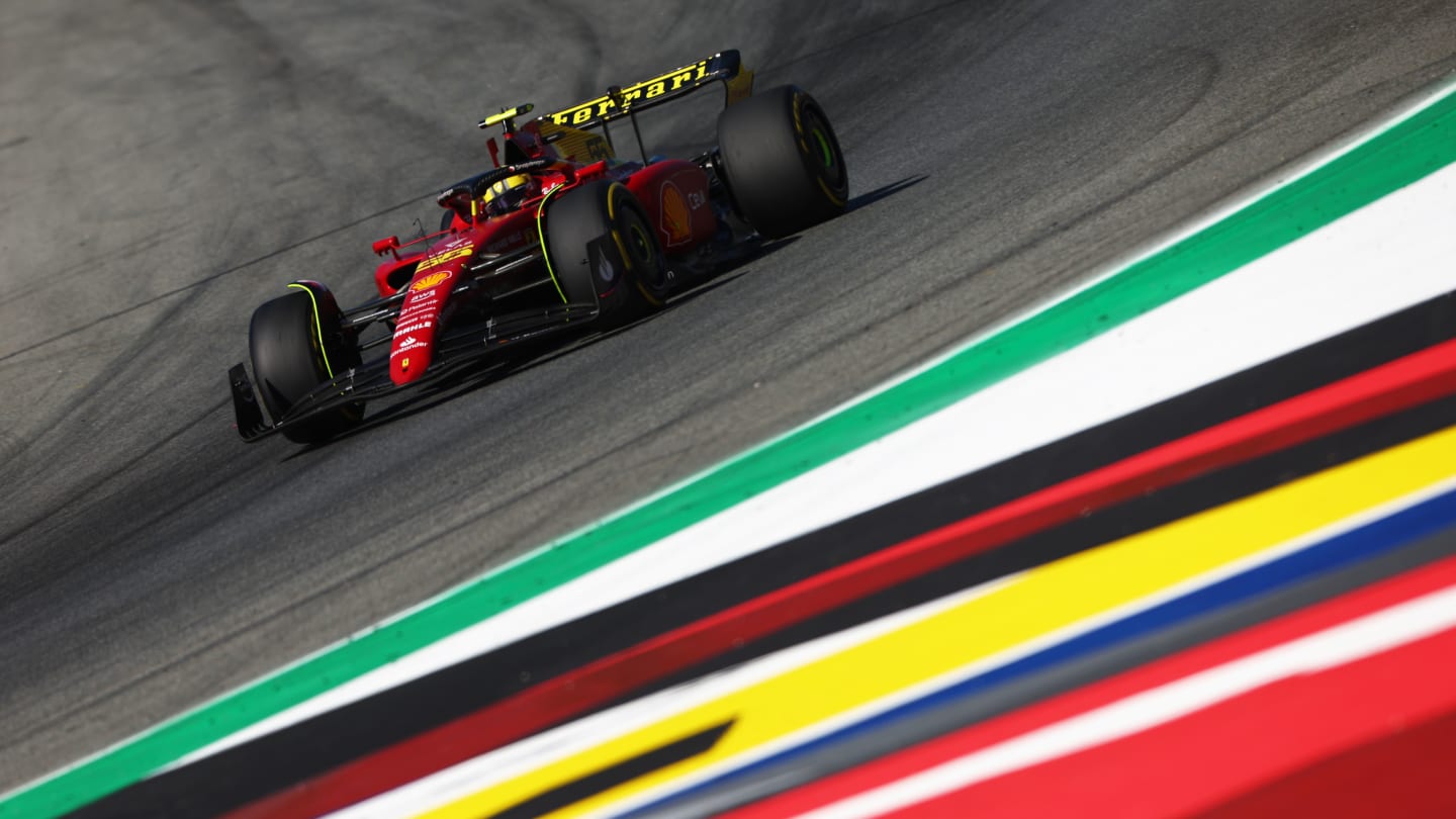 MONZA, ITALY - SEPTEMBER 11: Carlos Sainz of Spain driving (55) the Ferrari F1-75 on track during the F1 Grand Prix of Italy at Autodromo Nazionale Monza on September 11, 2022 in Monza, Italy. (Photo by Alex Pantling - Formula 1/Formula 1 via Getty Images)