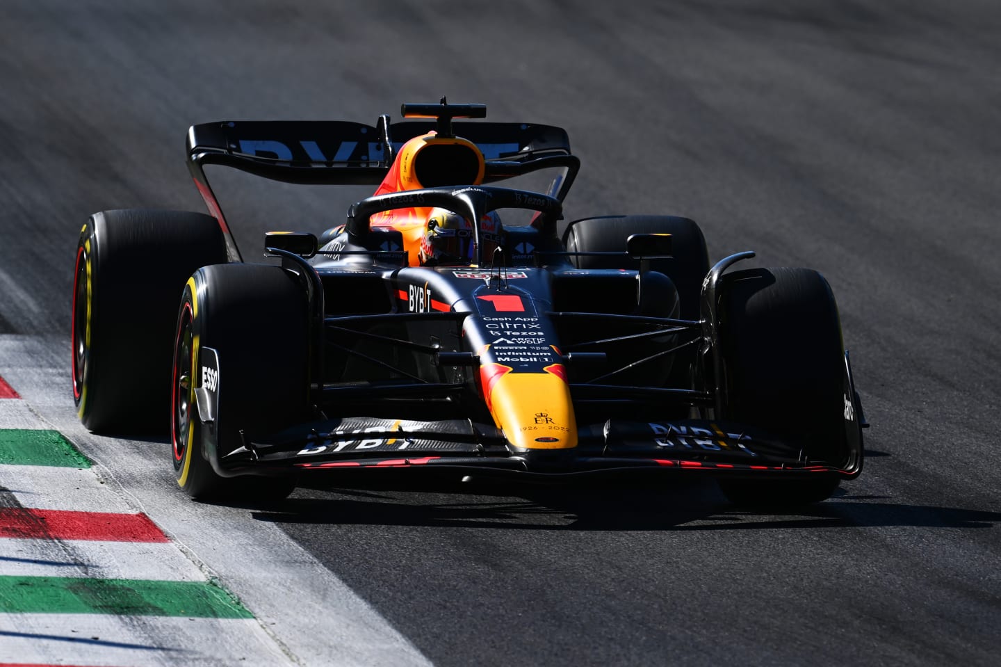 MONZA, ITALY - SEPTEMBER 11: Max Verstappen of the Netherlands driving the (1) Oracle Red Bull