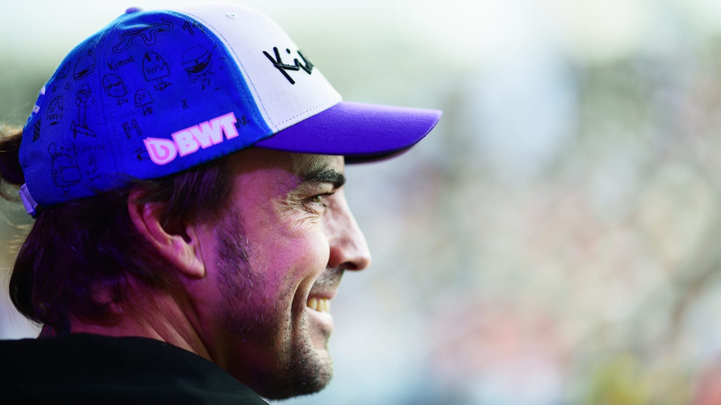 SUZUKA, JAPAN - OCTOBER 08: Fernando Alonso of Spain and Alpine F1 looks on from the fan stage