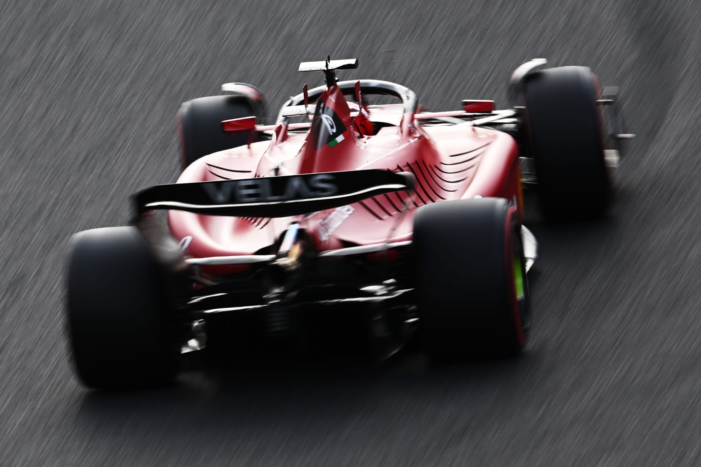 SUZUKA, JAPAN - OCTOBER 08: Charles Leclerc of Monaco driving the (16) Ferrari F1-75 on track