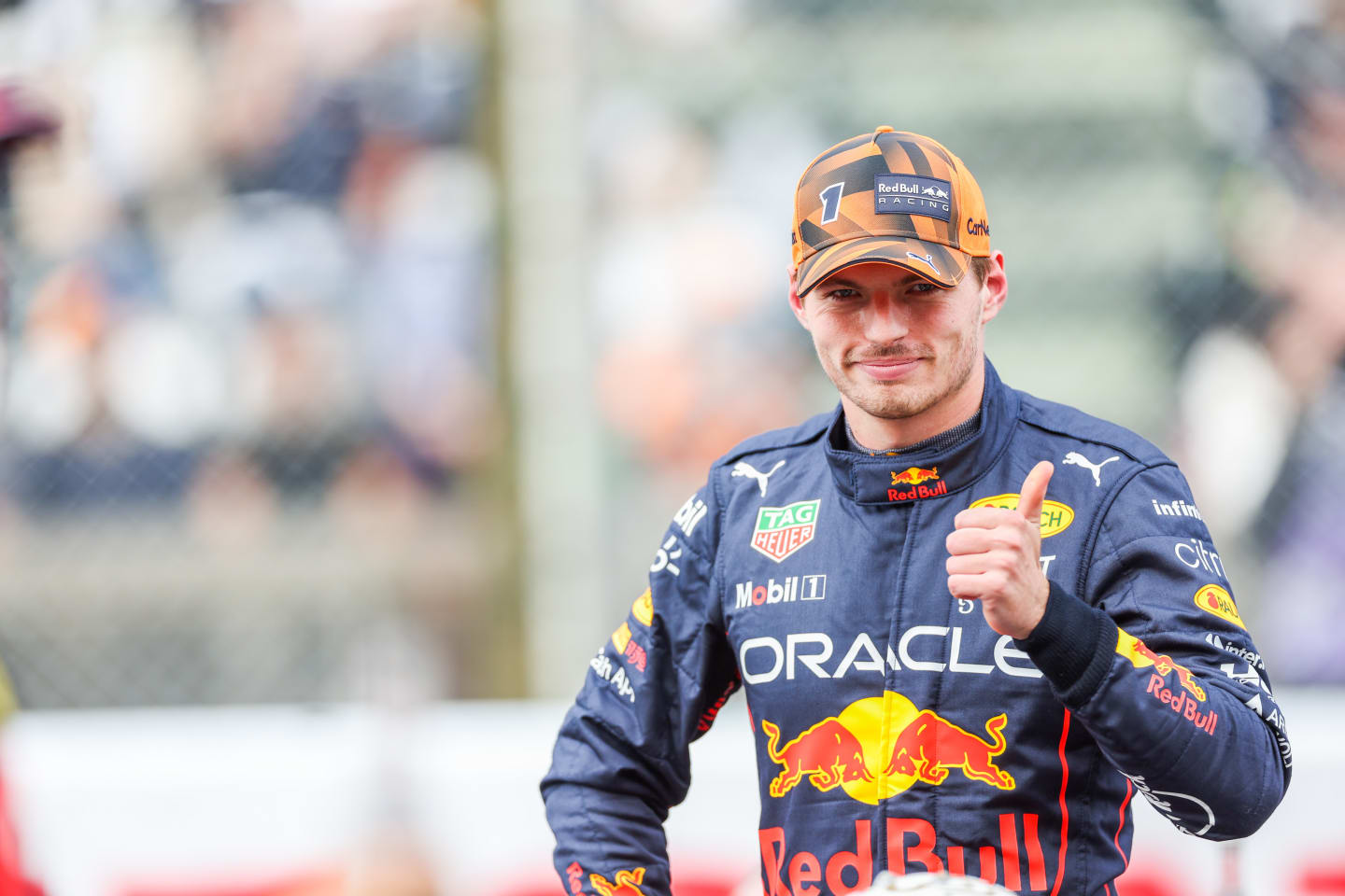 SUZUKA, JAPAN - OCTOBER 08: Max Verstappen of Red Bull Racing and The Netherlands  during qualifying ahead of the F1 Grand Prix of Japan at Suzuka International Racing Course on October 08, 2022 in Suzuka, Japan. (Photo by Peter Fox/Getty Images )