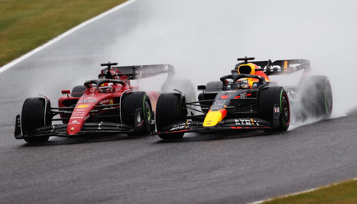 SUZUKA, JAPAN - OCTOBER 09: Max Verstappen of the Netherlands driving the (1) Oracle Red Bull