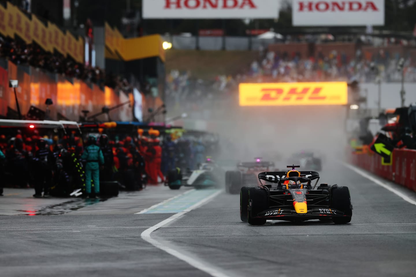 SUZUKA, JAPAN - OCTOBER 09: Max Verstappen of the Netherlands driving the (1) Oracle Red Bull