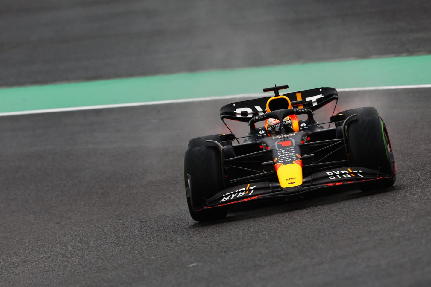 SUZUKA, JAPAN - OCTOBER 09: Max Verstappen of the Netherlands driving the (1) Oracle Red Bull