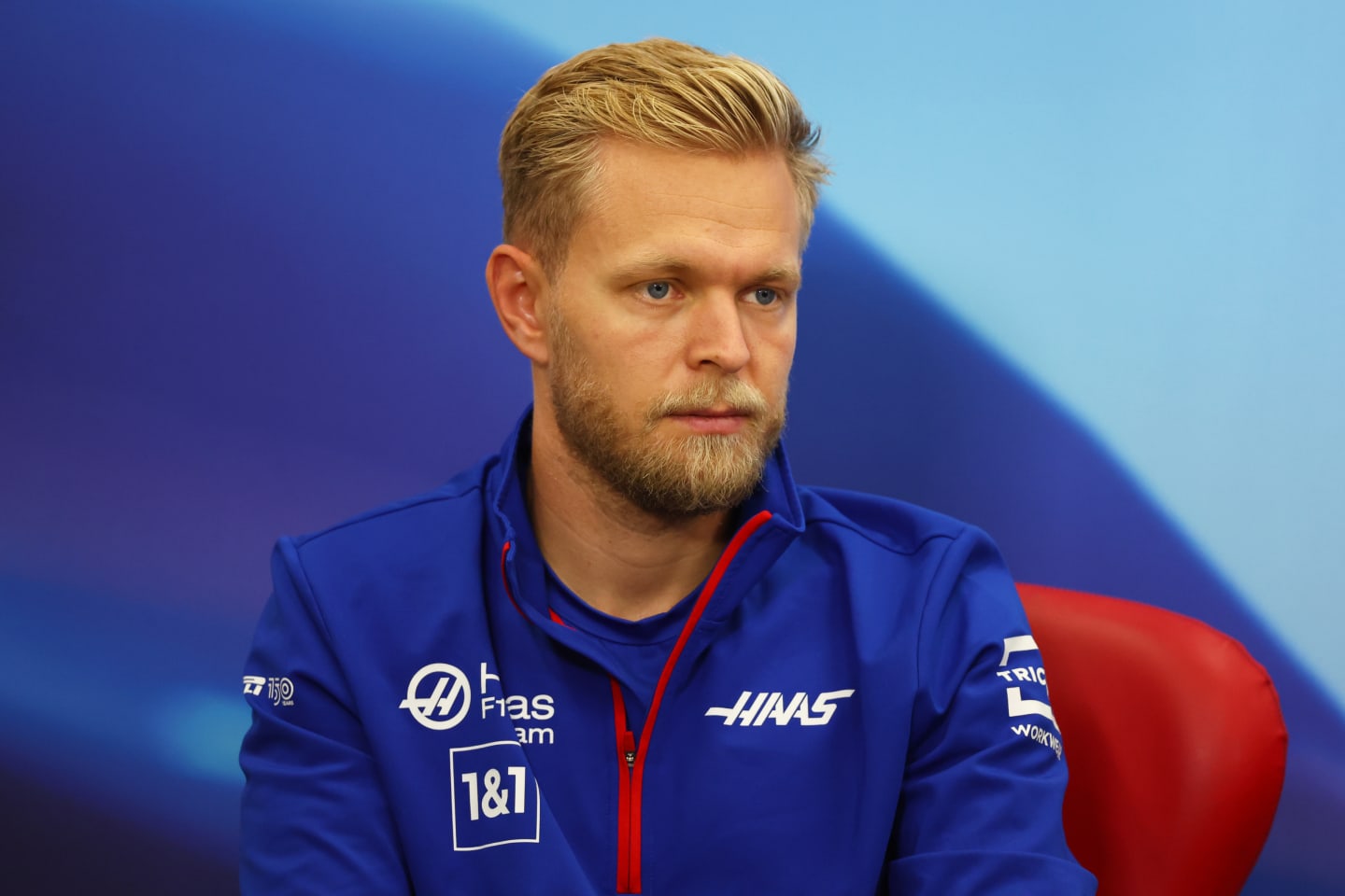 SUZUKA, JAPAN - OCTOBER 06: Kevin Magnussen of Denmark and Haas F1 attends the Drivers Press Conference during previews ahead of the F1 Grand Prix of Japan at Suzuka International Racing Course on October 06, 2022 in Suzuka, Japan. (Photo by Bryn Lennon/Getty Images)
