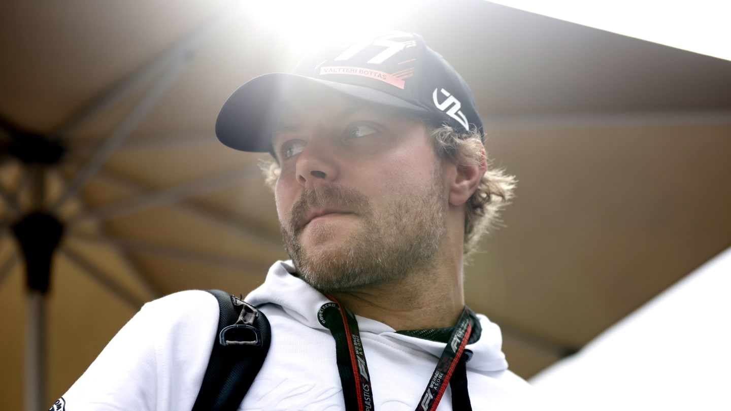 MEXICO CITY, MEXICO - OCTOBER 29: Valtteri Bottas of Finland and Alfa Romeo F1 looks on in the