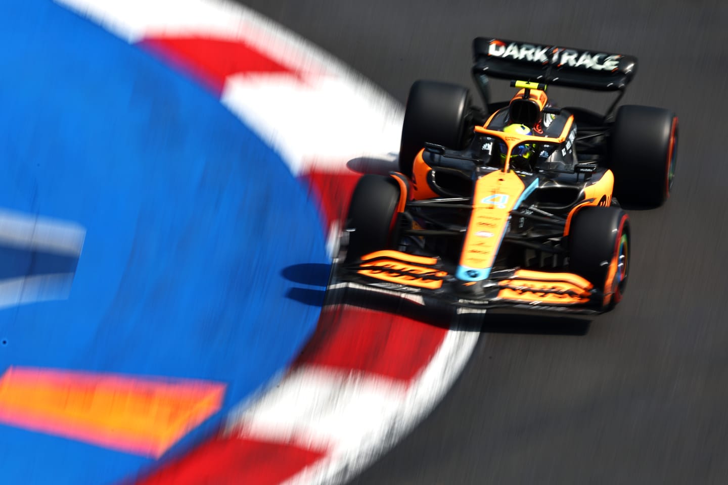 MEXICO CITY, MEXICO - OCTOBER 29: Lando Norris of Great Britain driving the (4) McLaren MCL36 Mercedes on track during final practice ahead of the F1 Grand Prix of Mexico at Autodromo Hermanos Rodriguez on October 29, 2022 in Mexico City, Mexico. (Photo by Mark Thompson/Getty Images )