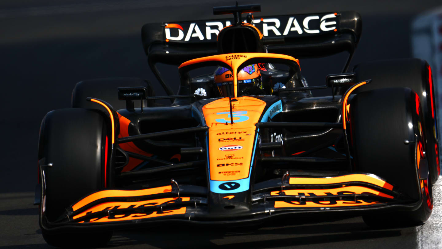 MEXICO CITY, MEXICO - OCTOBER 29: Daniel Ricciardo of Australia driving the (3) McLaren MCL36